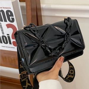 Geo Embossed Chain Bag